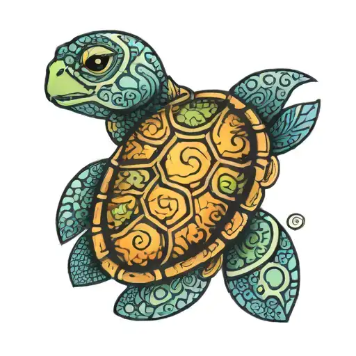 Semicolon Combined With A Turtle