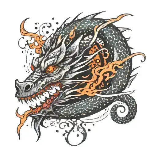 Dragon With Particles