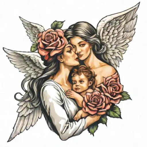 Mother And Son Significant Angel Piece
