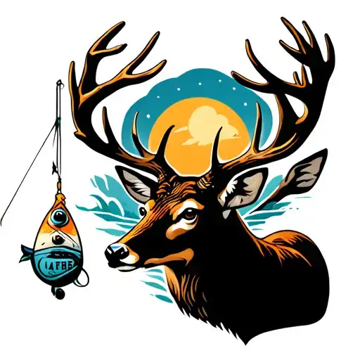 Deer And Fishing