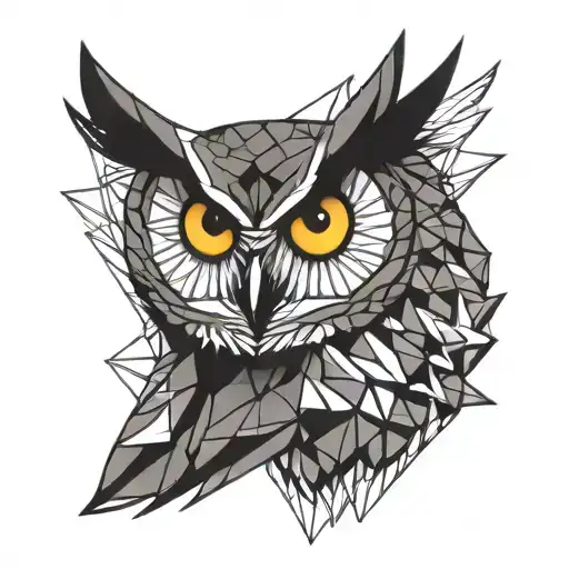 Geometric Owl For Forearm