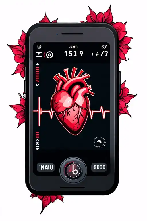Heart Beat Rate Monitor With A Heart