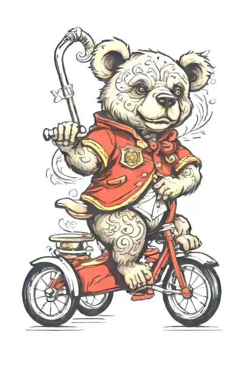 Circus Bear Tricycle Coat Of Arms