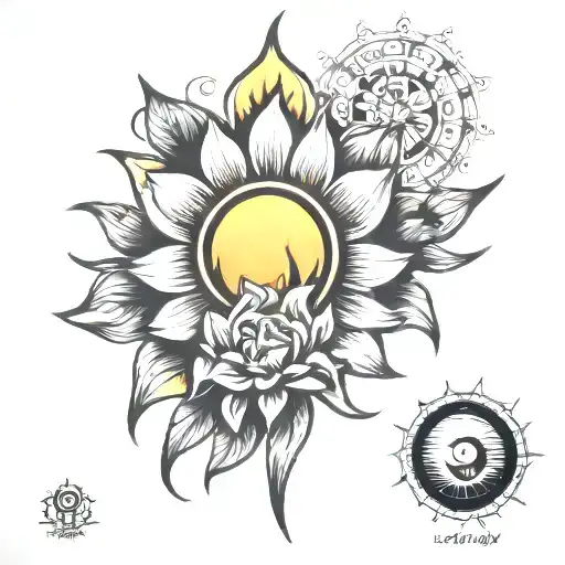 Flower And Sun Mother