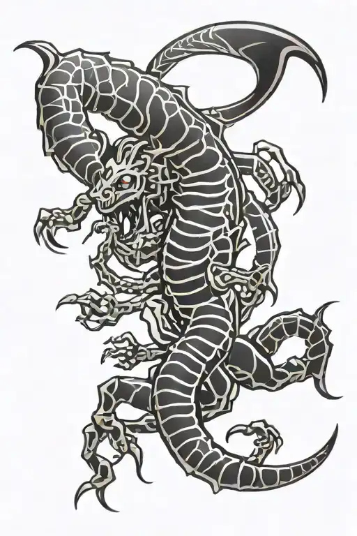 Scorpio Sleeve Arm Tattoo Black Men