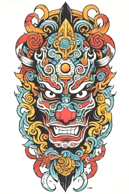 Colorful Japanese Tribal