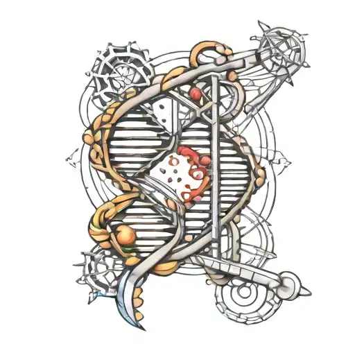 A 3D Dna Double Helix With A Beat Hear Within