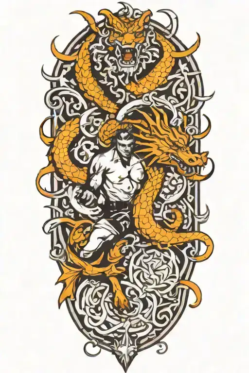 Combine Elements Of Tom Of Finland And Dragon Imagery Into A Unique Tattoo Design