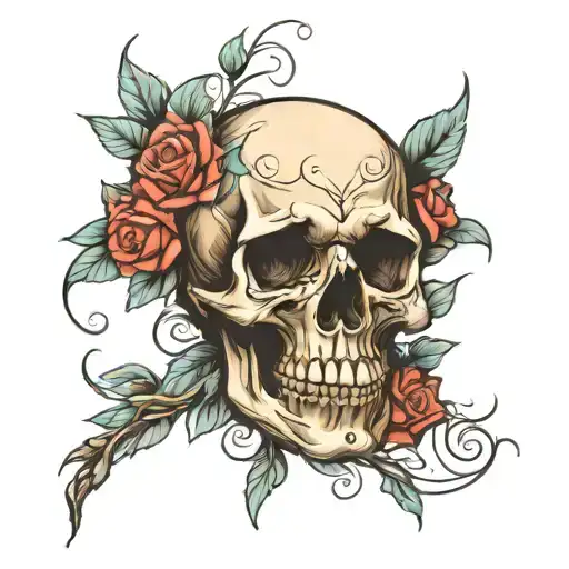 Skull And Roses