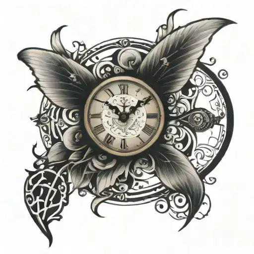 Clock With Dragonfly