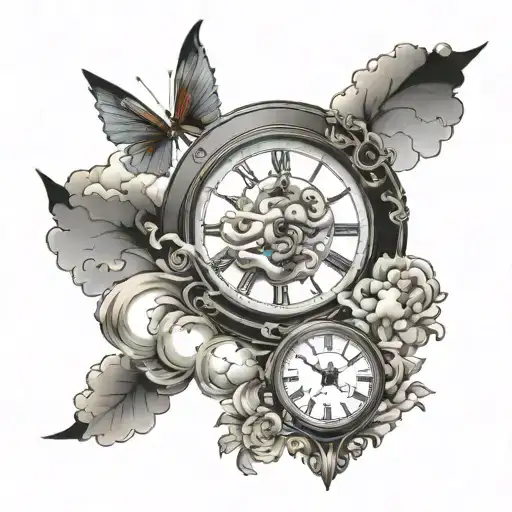 Clock With Clouds And Have The Names Makaelah And Carla Somewhere And Have Something Unique In It