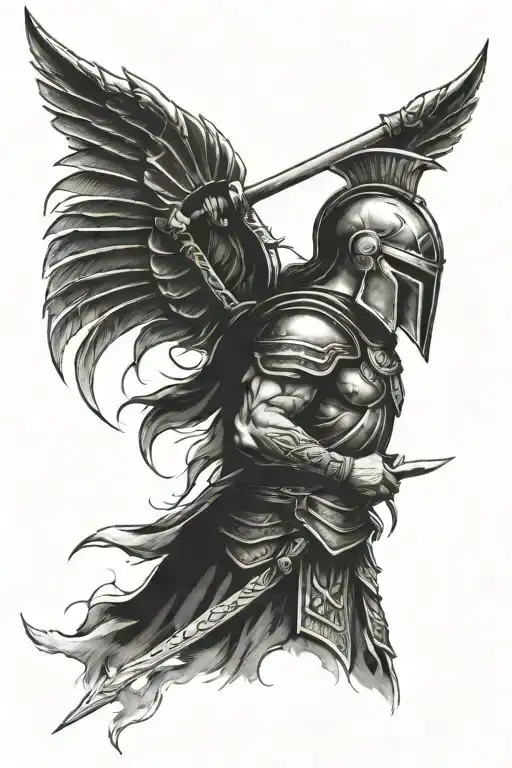 Spartan Warrior Half Sleeve