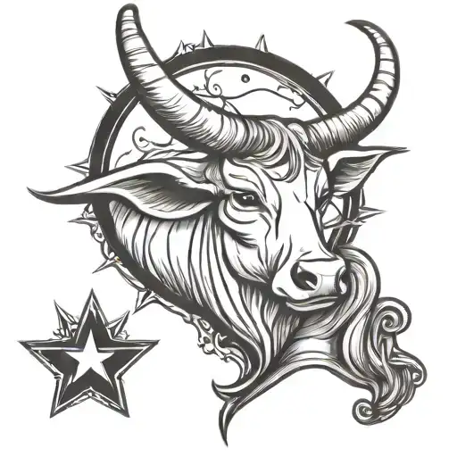 Sketch A Disney Style Tattoo With A Texas Longhorn