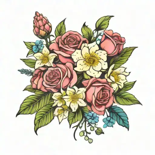 Birth Flower Bouquet February X March X June X August X December