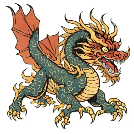 Chinese Dragon Flying