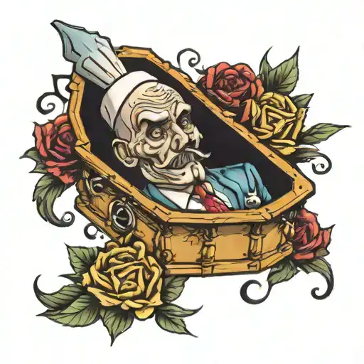Coffin Wearing A Master Chef