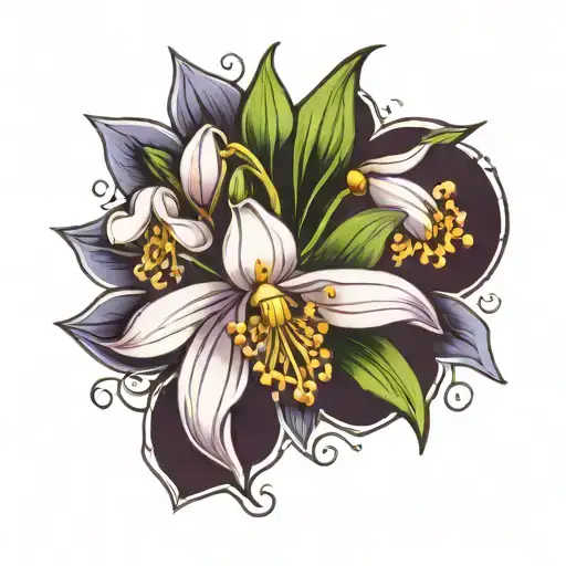 Snowdrop Violet Mary Gold Flowers