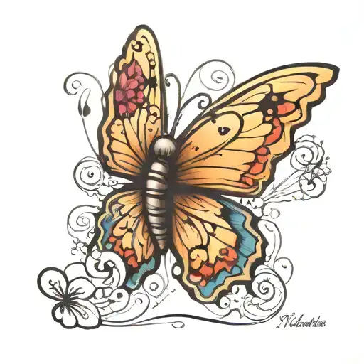 Butterfly With Positive Quote Written