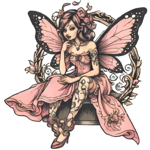 Fairy In Pink Dress