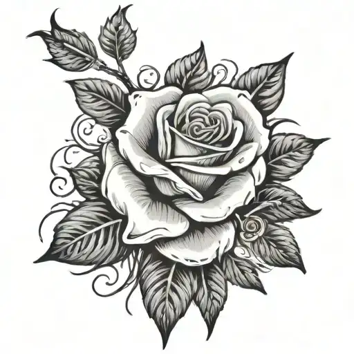 Rose And Roman Numerals