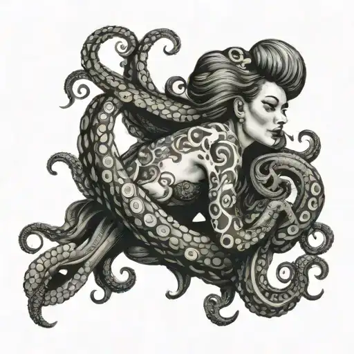 Octopus Tentacles Woman Wearing