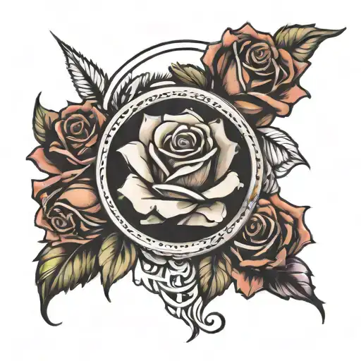 Rose And God Symbol In Alchemy