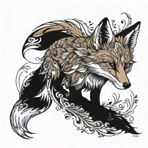 Full Fox Coming Downwards