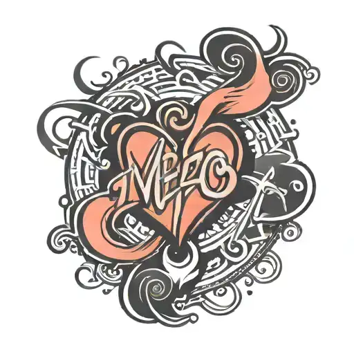 Heartbeat Line Forming The Word