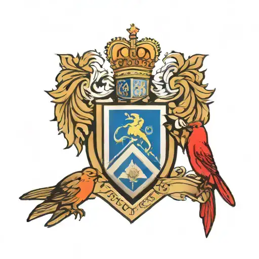 Leicester City Crest With Robin Bird Sitting On Top