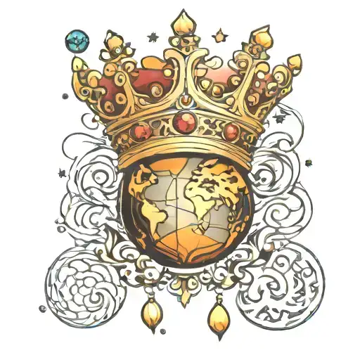 Crown And Planet Earth