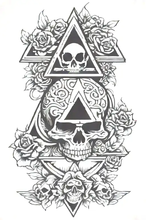 Skull And Tri Force