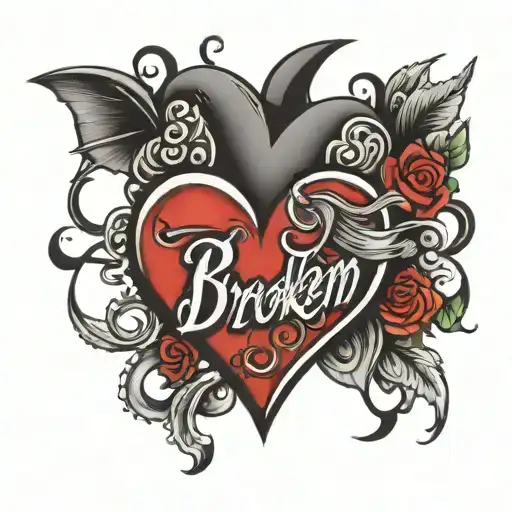 Broken Heart With Name Lacee