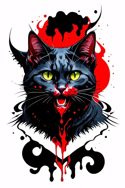 Blood Cat Face Morphing