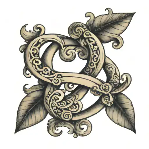 The Letter S Incorporated With An Infinity Symbol