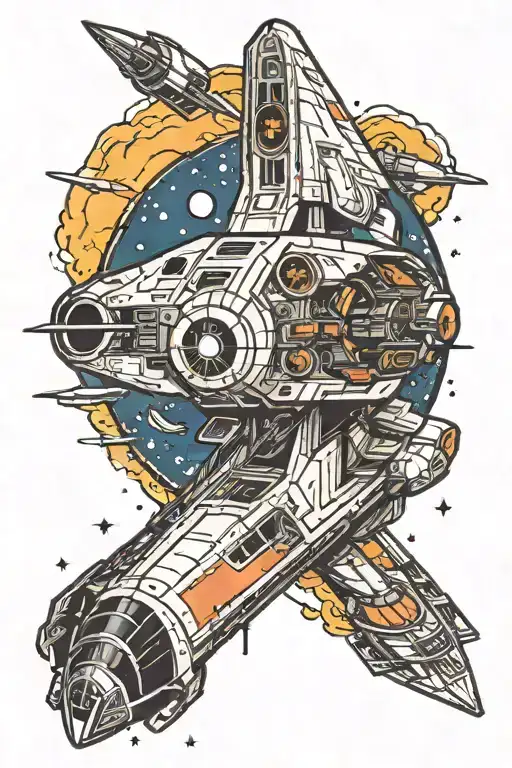 Star Wars Spaceship Flying