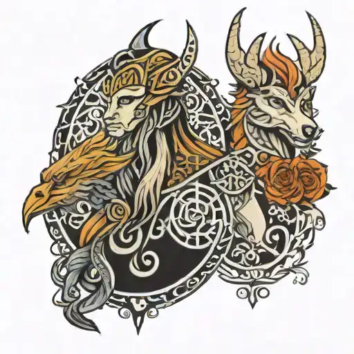 Sibling Tattoo With Norse