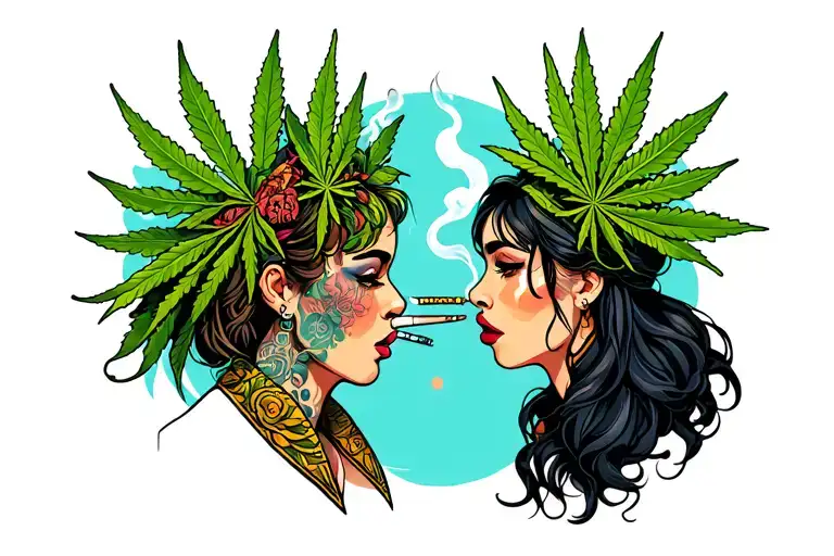 Best Friends Smoking Weed