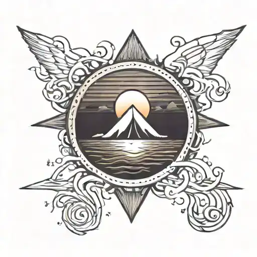 Sunrise Over Water In Triangle