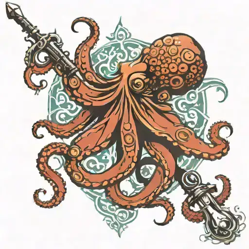 Octopus And Spear