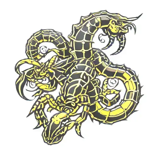 Poseion And Scorpion Crawling Towards