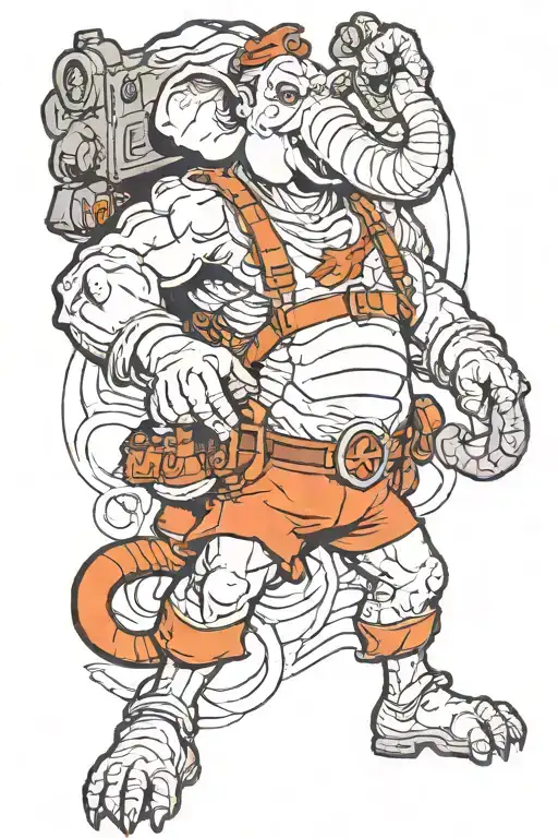 The Real Ghostbusters Slimmer Fighting An Elephant