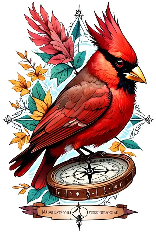 Cardinal And Compass