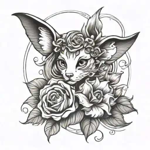 A Small Sketch Of A Tattoo For A Mother Of Two Girls