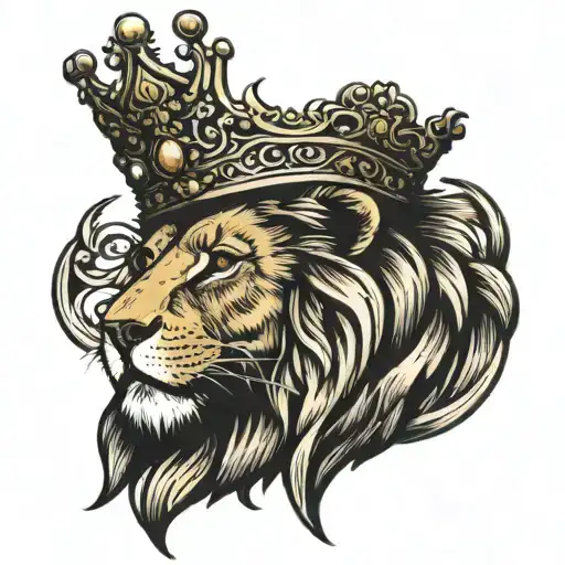 Lion Wearing A Crown
