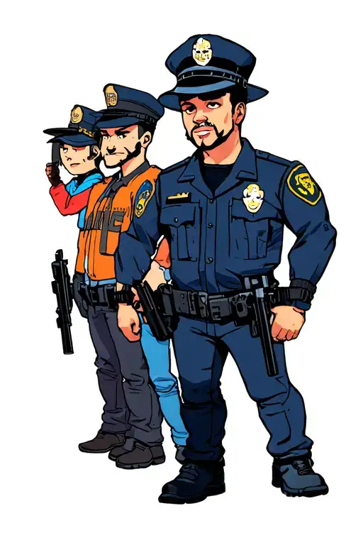 A Mashup Of Various 90'S Cartoon Characters In A Police Lineup