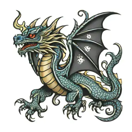 Dotted Wales Dragon