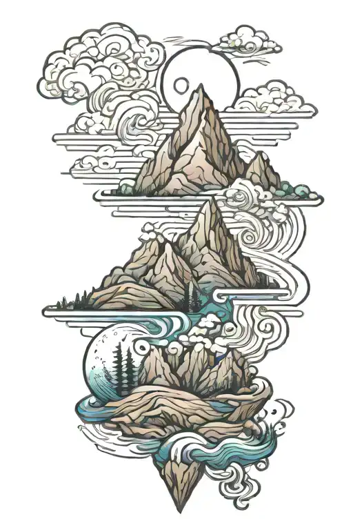 Mountain And Ocean