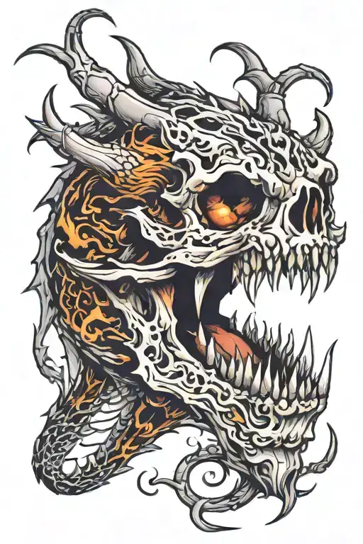 Flamed Skull Dragon