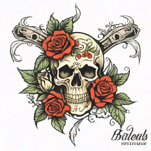 Skull And Roses