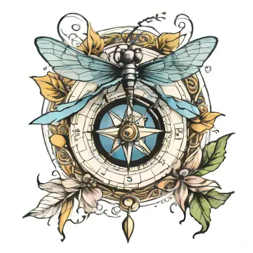 Compass And Dragonfly